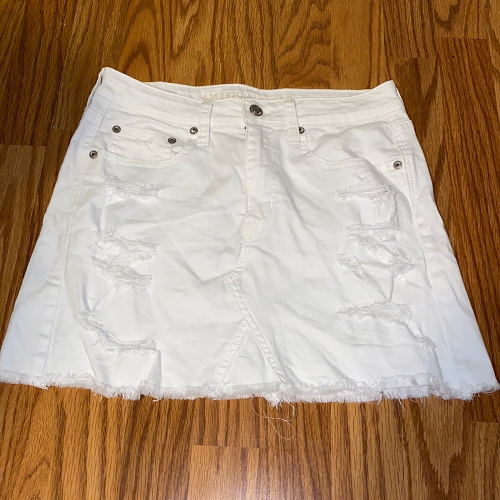 White skirt with rips